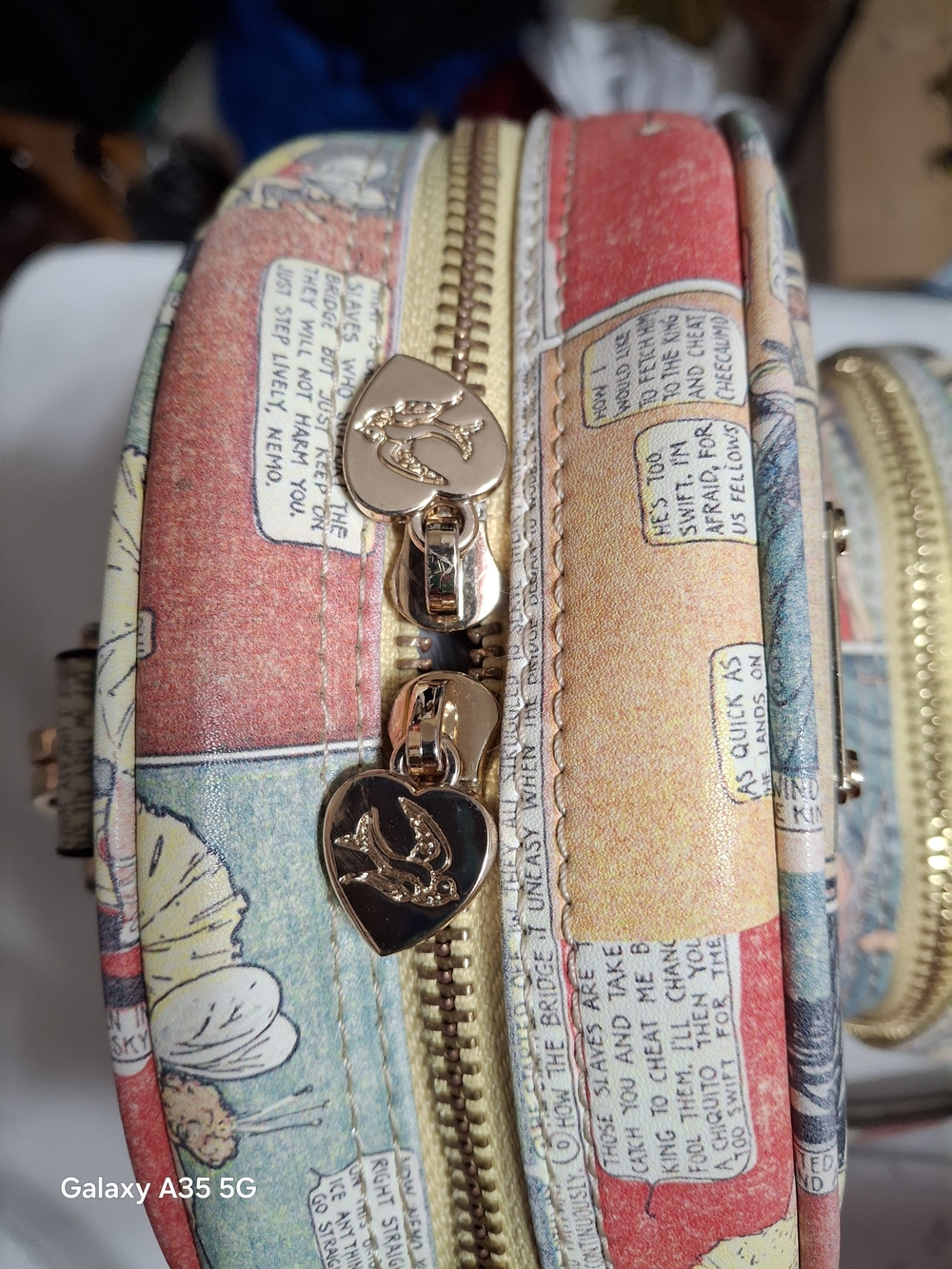 Rare Unlogical PoemComic Strip Narrative Mini Backpack Crossbody Pinocchio - Picture 7 of 13